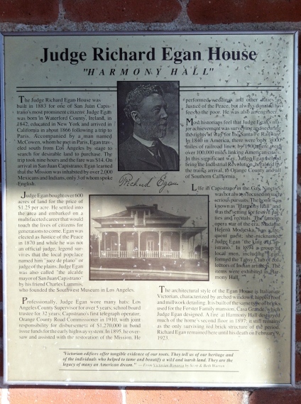 Judge Egan Plaque